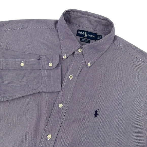 Ralph Lauren Other - Ralph Lauren VINTAGE Mens 16/34 Yarmouth Purple Stripe Button Down Shirt